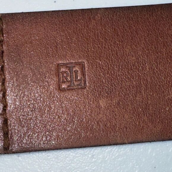 Vintage Ralph Lauren Leather brass grommet belt sz M EUC - Picture 8 of 12